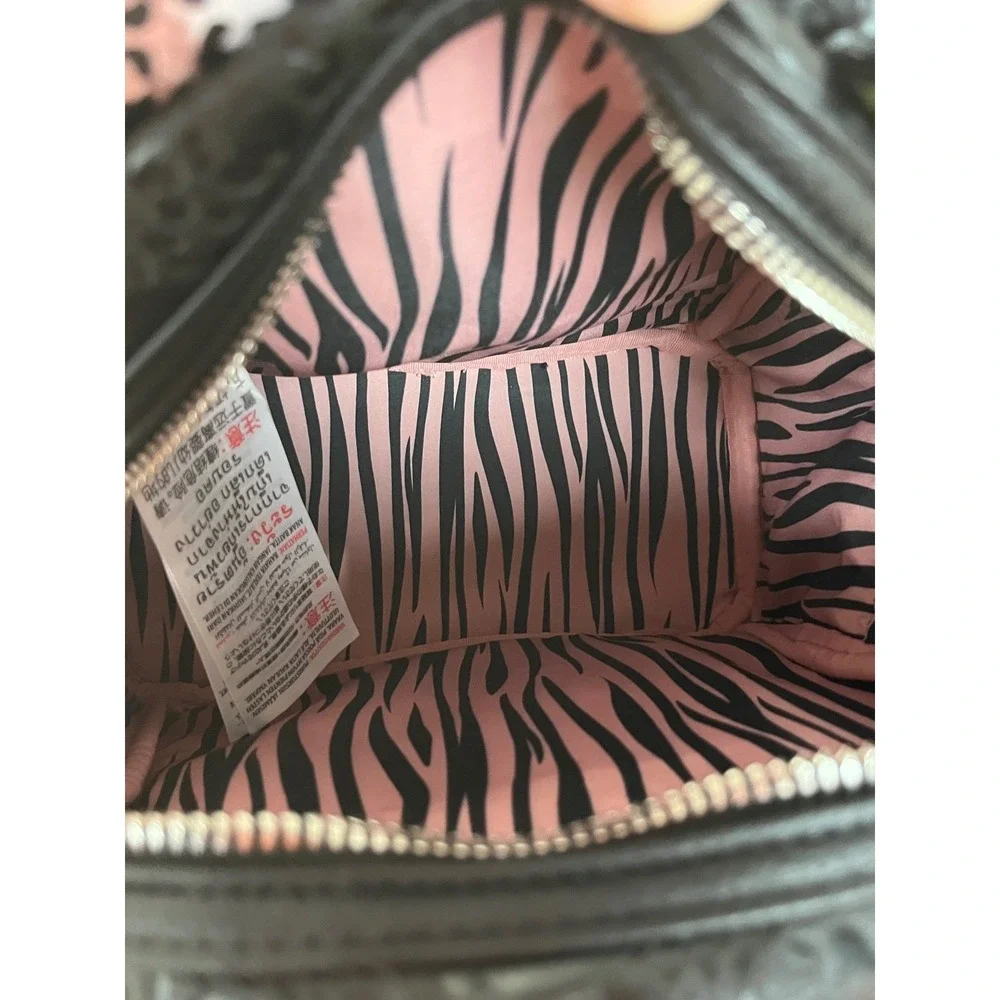 Disney Parks Loungefly Minnie Mouse Leopard Print Mini Backpack Black Pink NEW